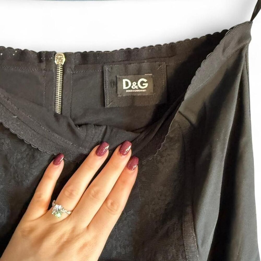 VTG Vintage Early 2010s D&G by Dolce & Gabbana Black Floral Corset Size 42 - Picture 5 of 8